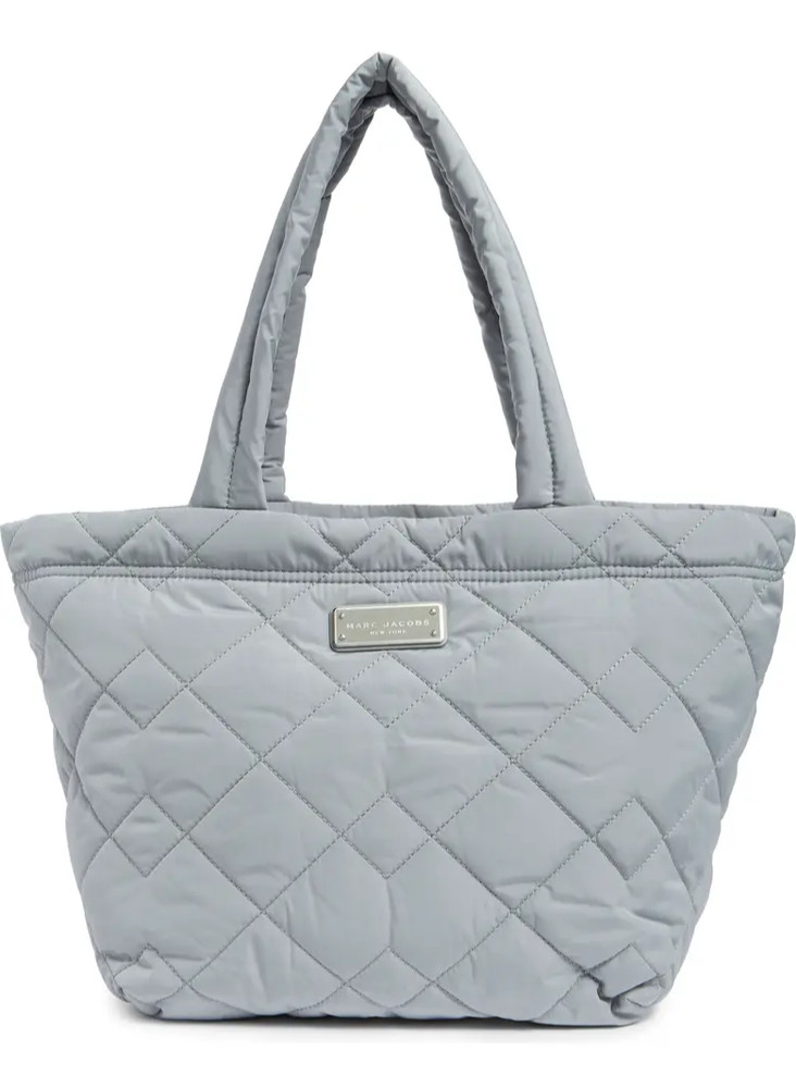 Marc Jacobs Medium Quilted Nylon Tote ~NWT~ Rock Grey