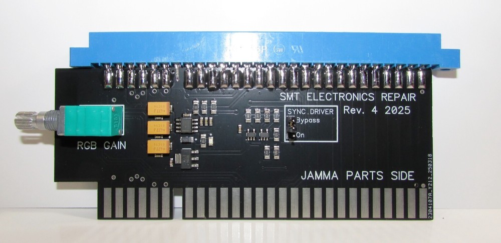 JAMMA RGB video brightness arcade adjustment board with SYNC Driver
