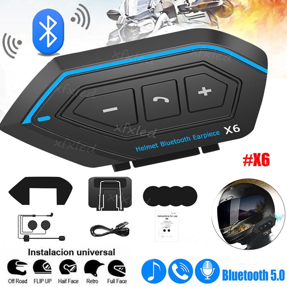 Motorcycle Helmet Headset Wireless Bluetooth Headphone Speaker Hands-Free X6