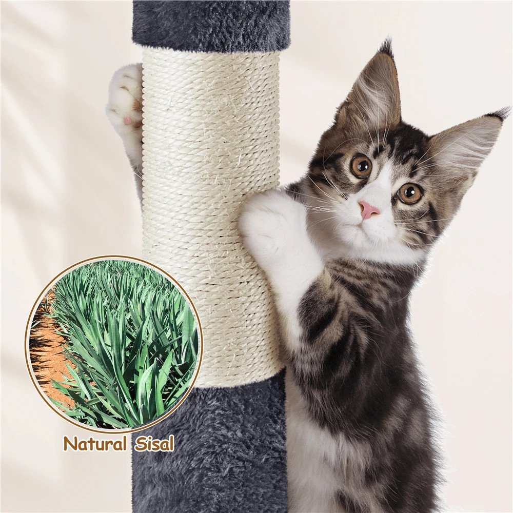 Butterslay Modern Cat Tower Cat Tree Scratching Posts Small Medium Cats