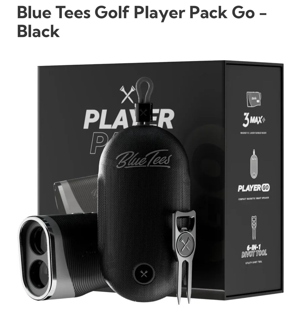 Blue Tees Golf Player Pack Go - Black