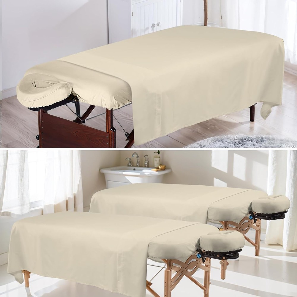 4 Sets Premium Microfiber Massage Table Sheets Set 3 Piece Set Includes