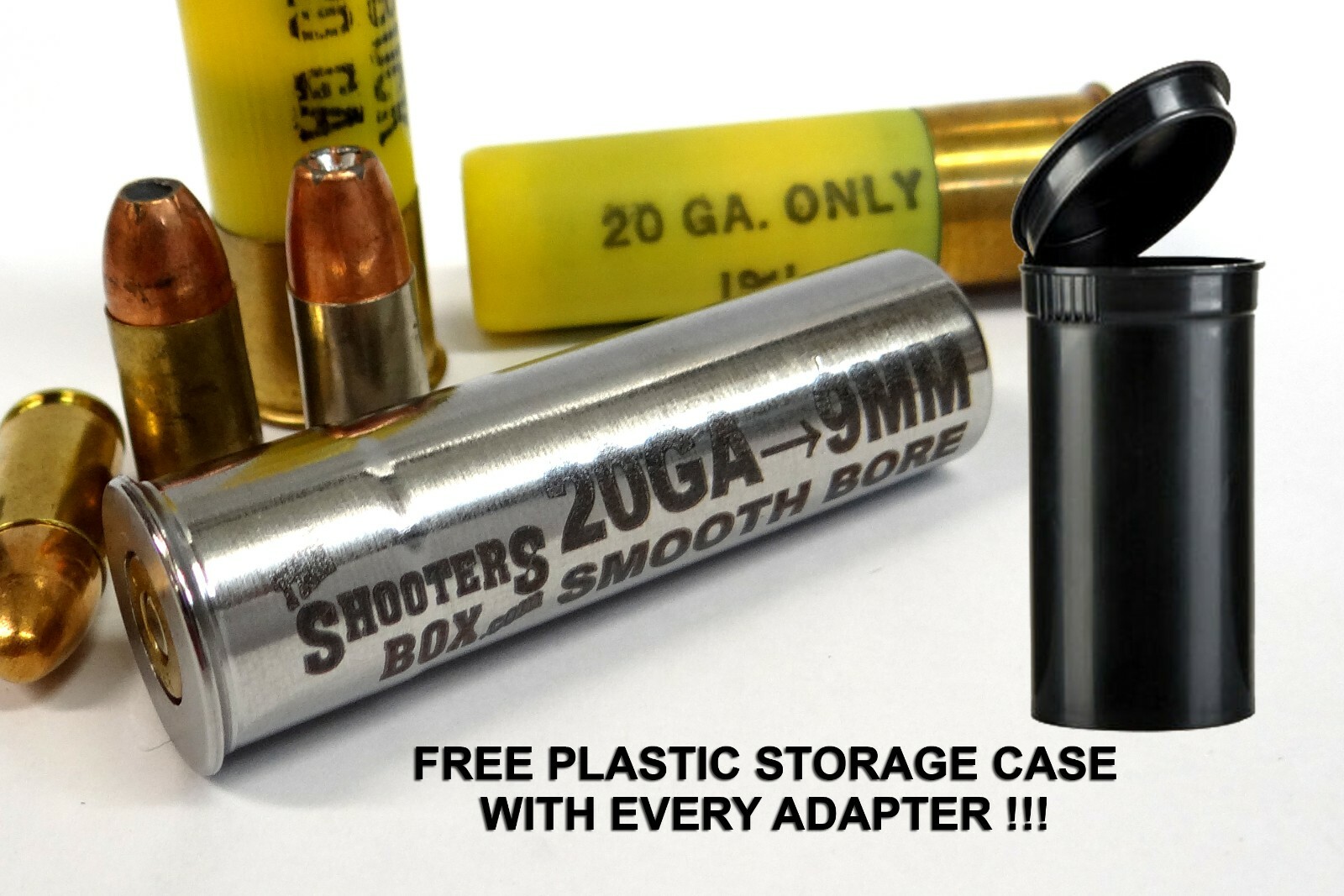 20GA to 9MM Shotgun Adapter - Chamber Reducer - Stainless - Free Case & Shipping