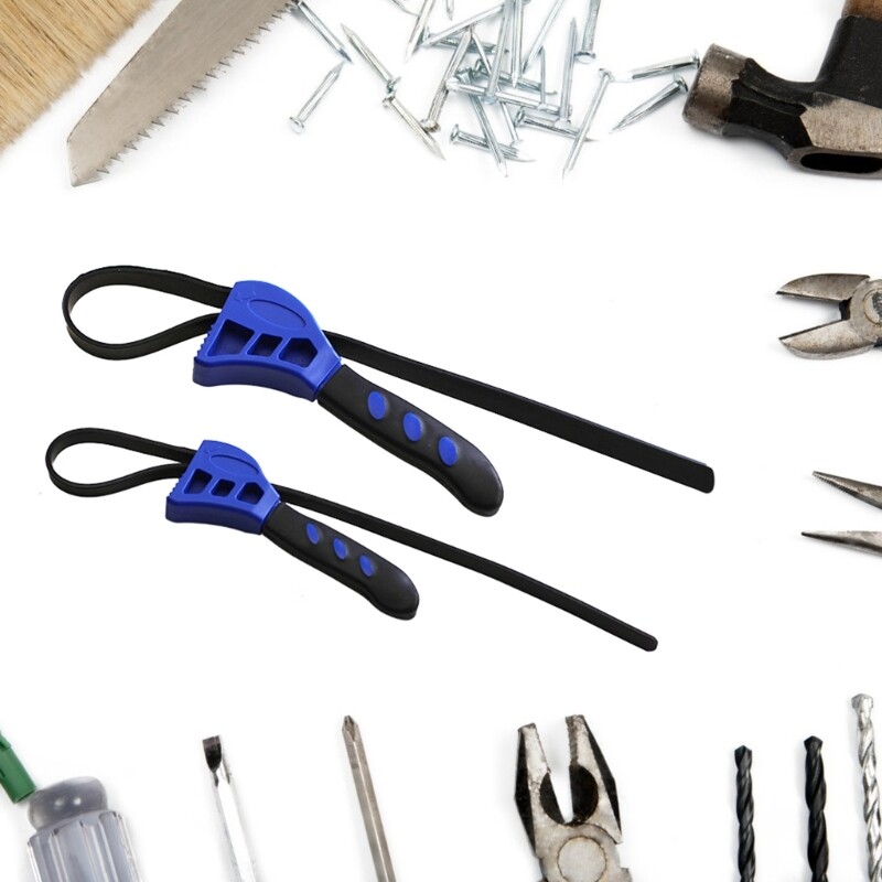 Upgraded Strap Wrench 2Pcs Adjustable Rubber Strap Wrench Strap