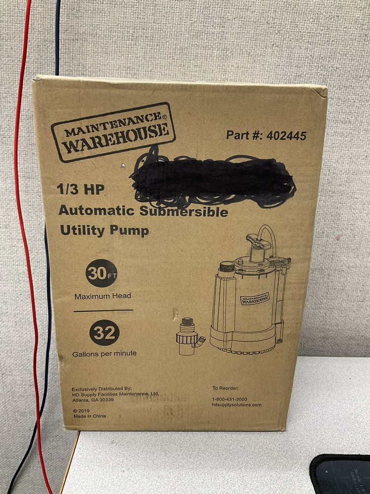 Maintenance Warehouse 1/3 HP Intelligent Utility Pump