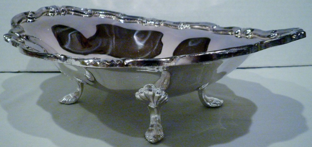 Vintage Silver Plated Oval Bowl