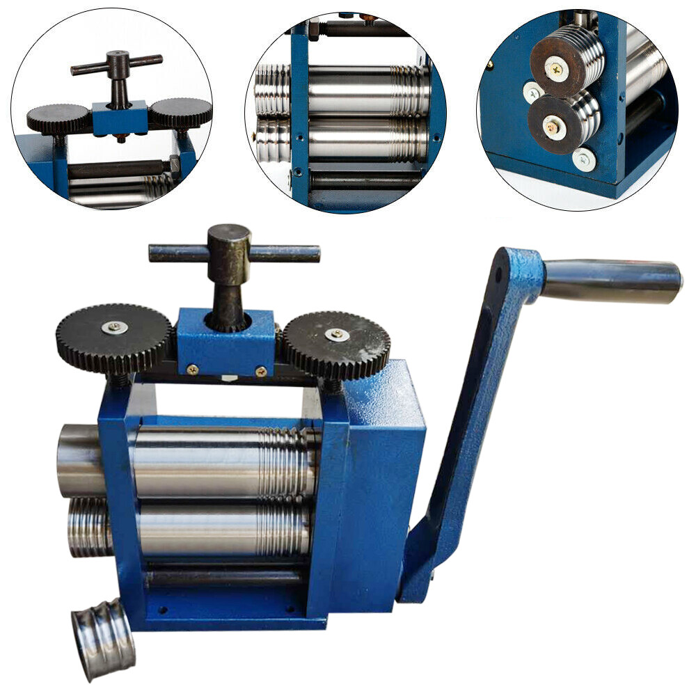3in 75mm Manual Jewelry Combination Rolling Mill Machine Sheet Wire Rolling Tool