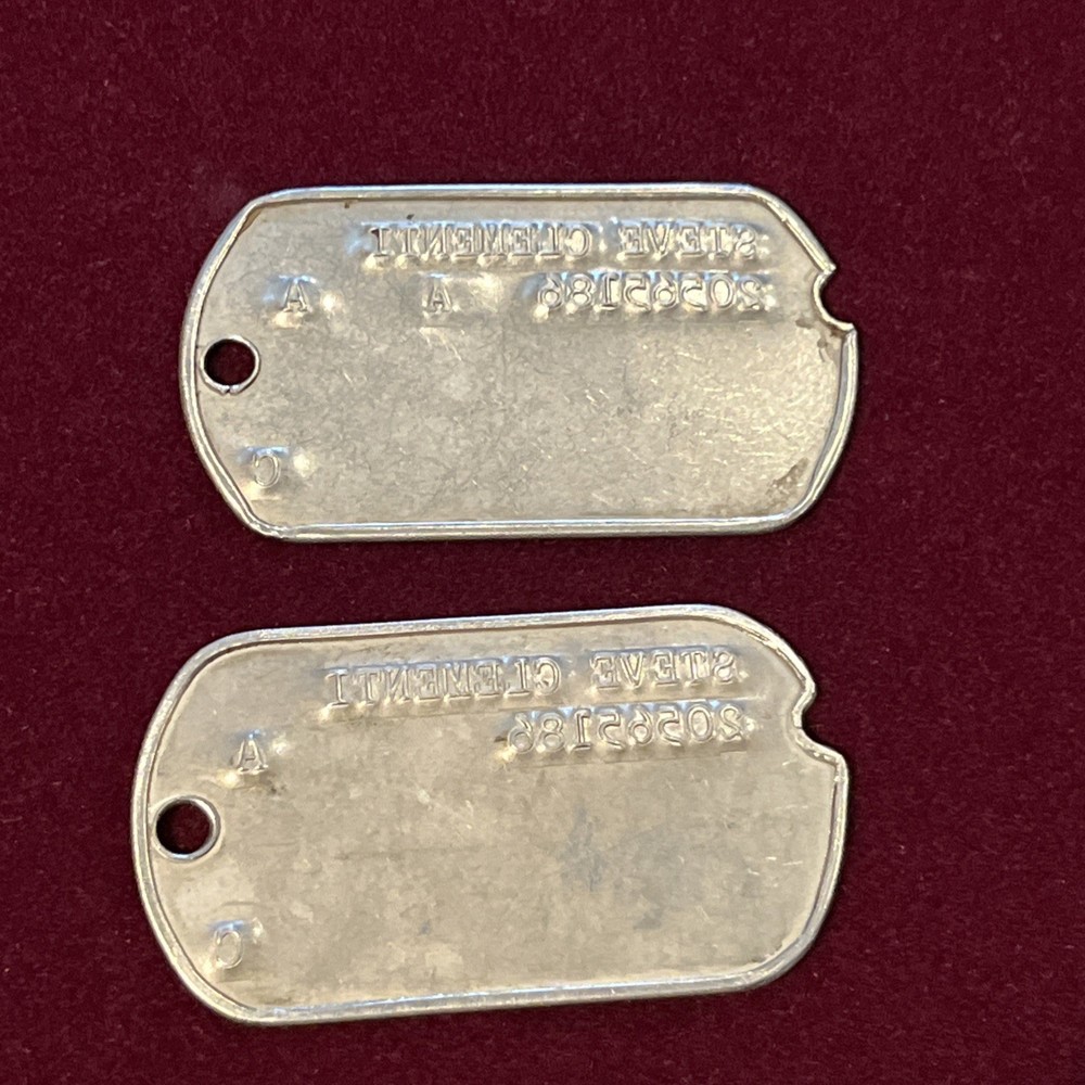 WWII Set Steve Clementi T-43 Dated Dog Tags