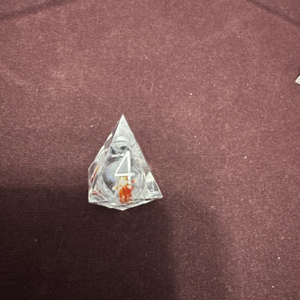 Liquid Core Koi Fish Polyhedral Dice Set 7Pcs Sharp Edge Resin - RPG DND F