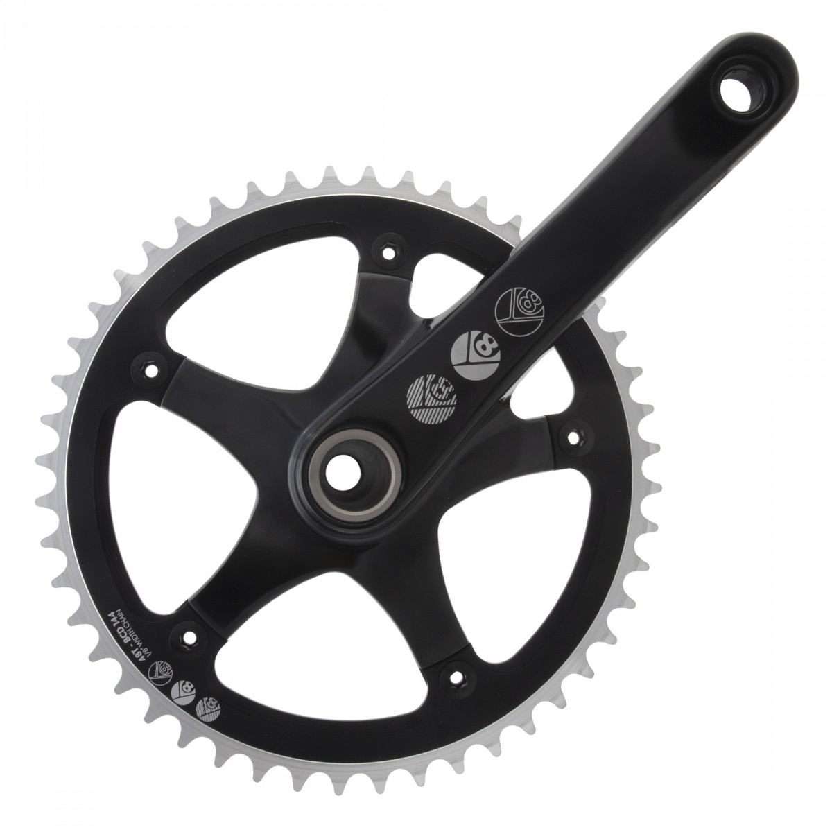 Origin8 SS 170mm Single Speed Track Crankset 48T GXP Black, 144BCD