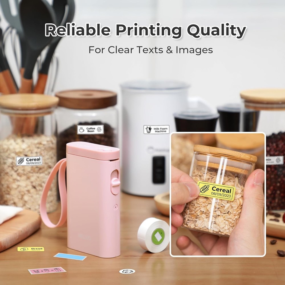 Label Maker Machine w/ Tape,P21 Bluetooth Label Printer,Wireless Mini Label Make