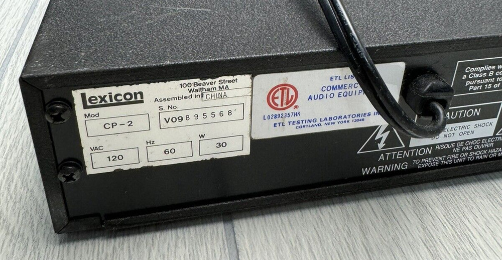 Lexicon CP-2 Digital Dolby Pro-Logic Processor - No Remote - Working