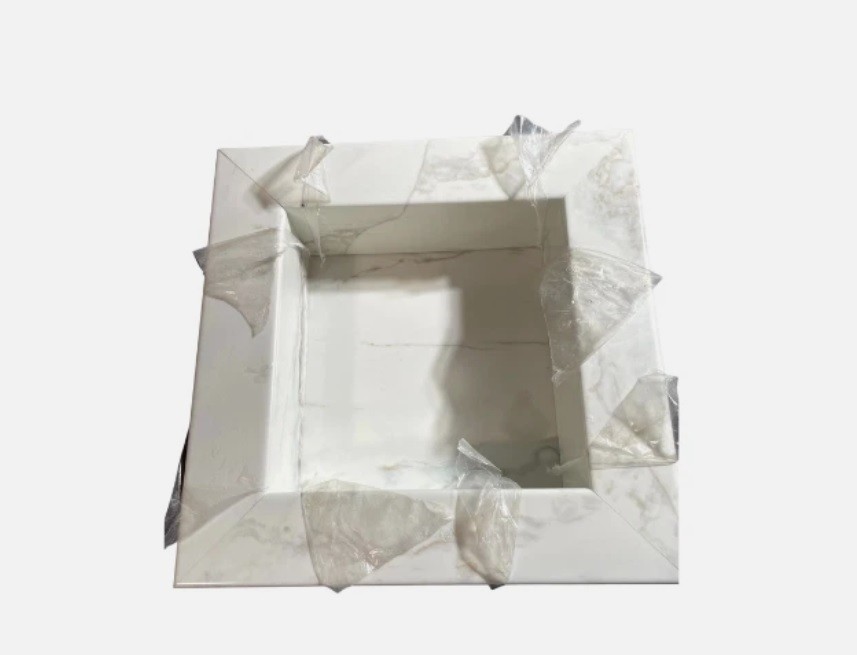 FlexStone 17 in. x 17 in. Square Recessed Shampoo Caddy in Calypso FLXRSC1717CP