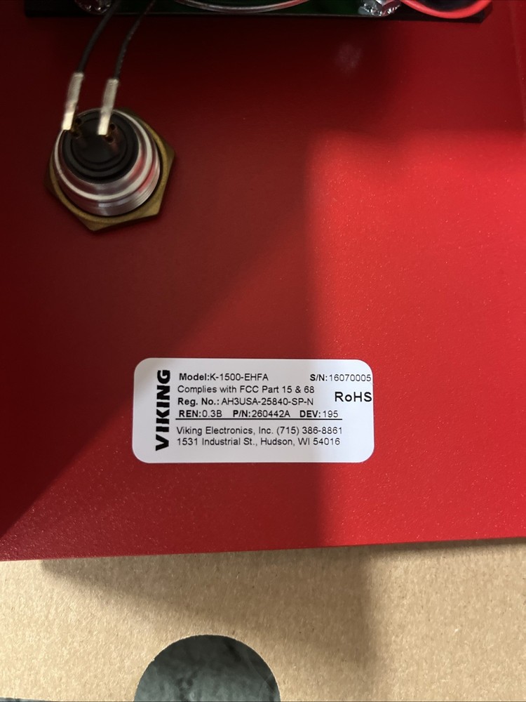 Viking electronics K-1500-EHFA Handsfree Elevator Phone