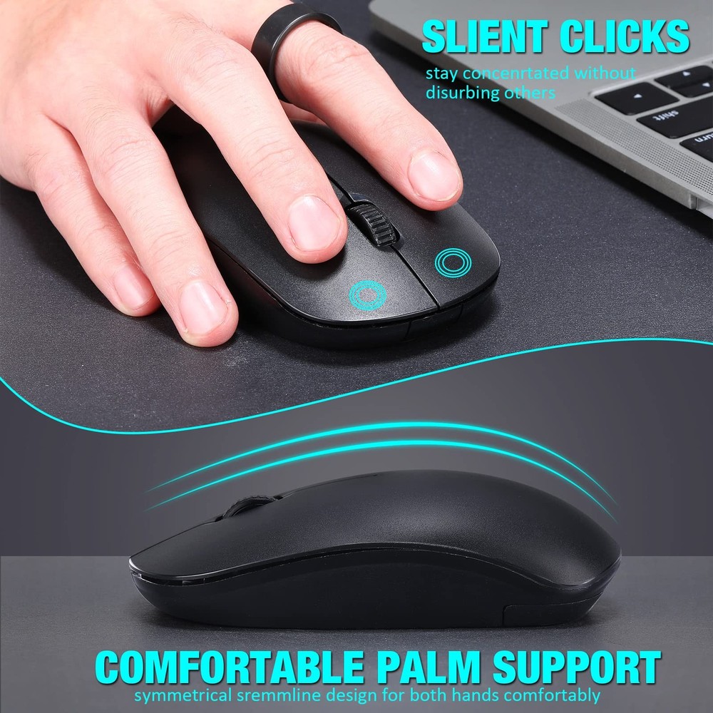 2.4G Wireless Mouse Bulk 10 Pack 1000 DPI Optical with USB Receiver for PC