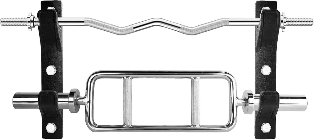 Wall Mounted Horizontal Barbell Holder 1 Bar/2 Bars Storage Rack