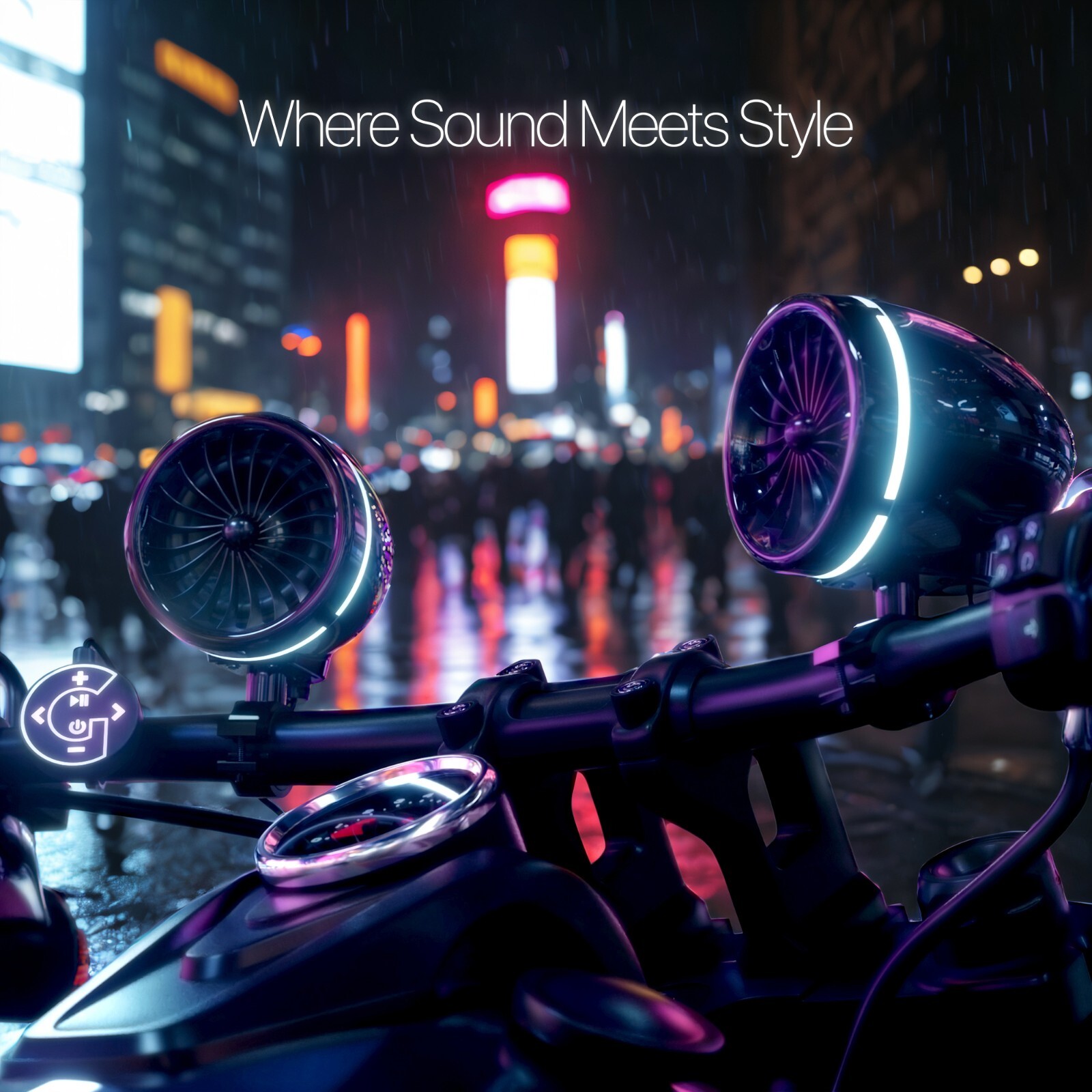 Waterproof Bluetooth Motorcycle Stereo LED Speakers Amp Audio System Harley USB