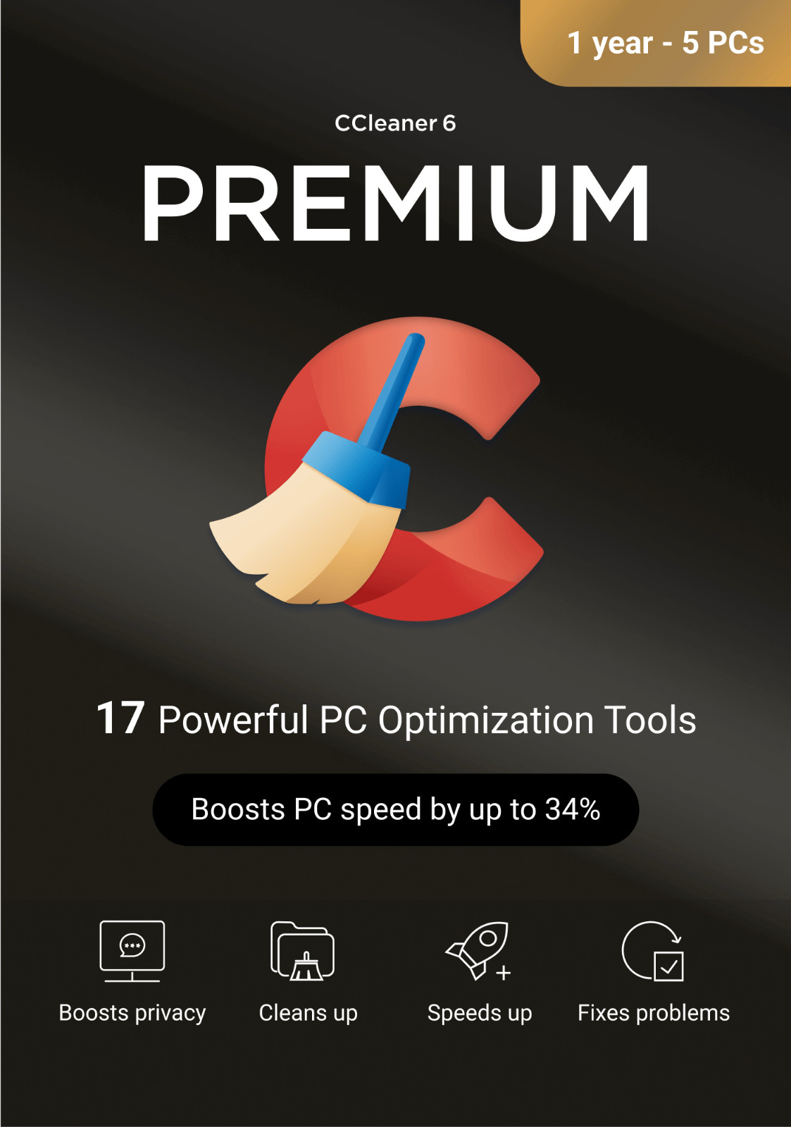CCleaner Premium 5 PC/Devices 1 Year (Recuva | Speccy | Kamo)