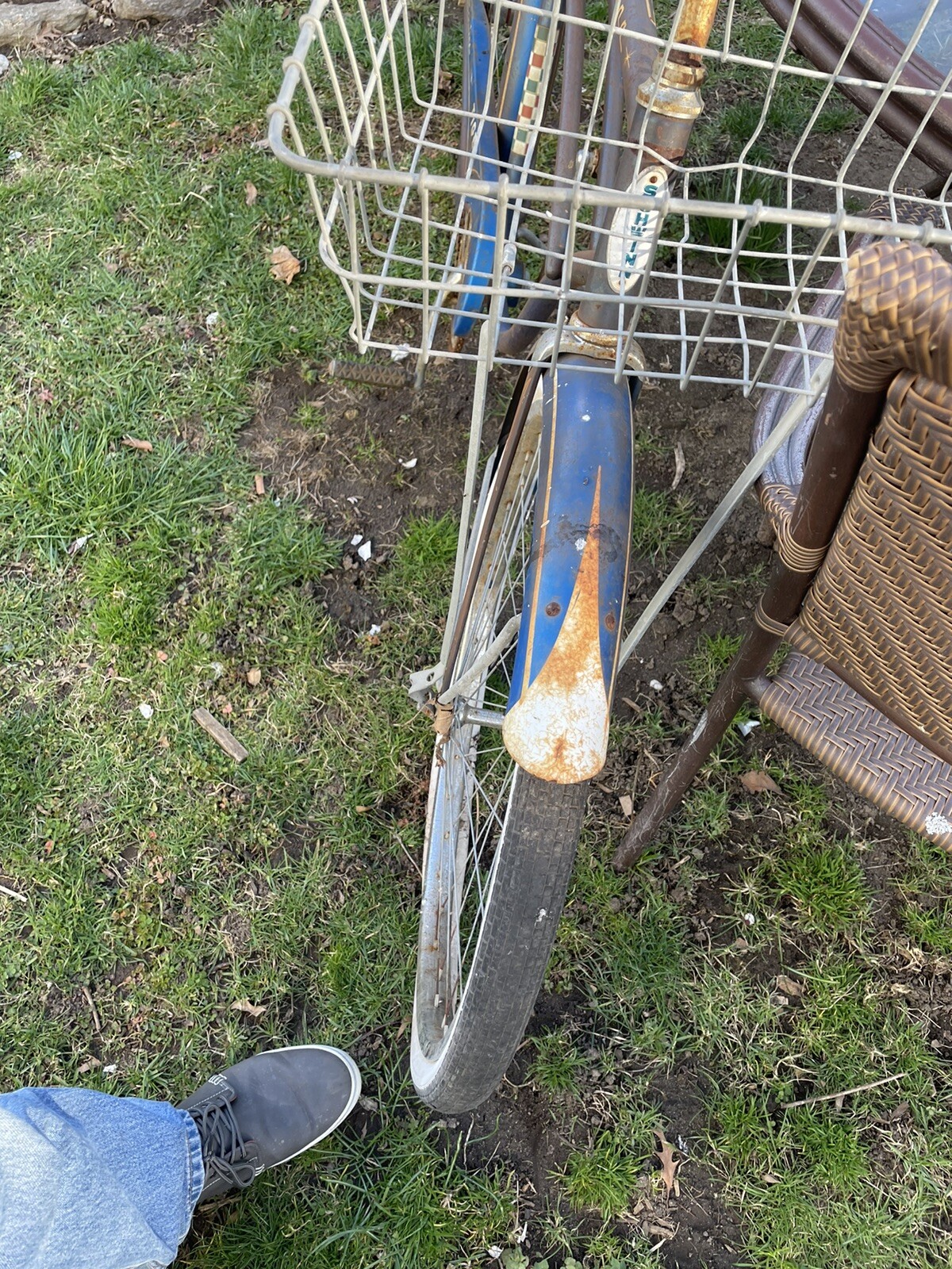 SCHWINN TIGER MENS CRUISER BICYCLE VINTAGE Blue Rare Local Pick Up