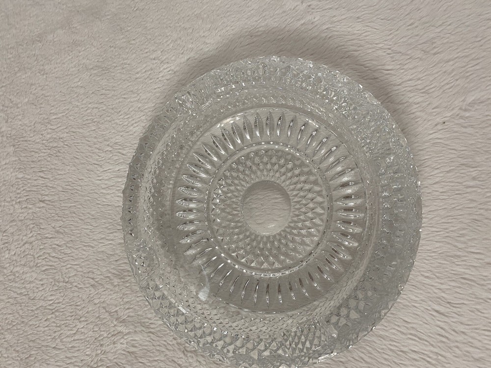 crystal glass vintage ashtray