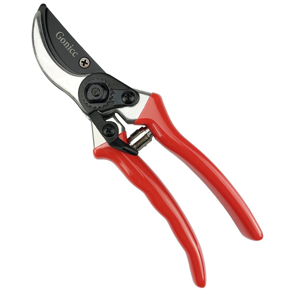 gonicc 8" Professional Sharp Bypass Pruning Shears (GPPS-1002), 8 Inch, Red