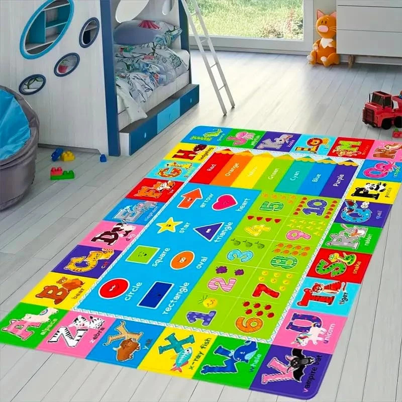ABC Carpet,Kids Carpet for Playroom, Classroom Floor Play Mat for Kids,Preschool