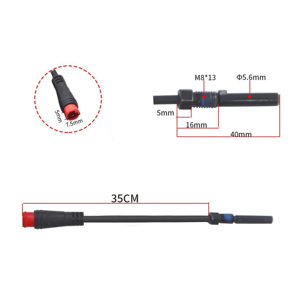 2PIN Sensor Ebike Brake Sensor 150cm Long Cable Black Easy Installation New