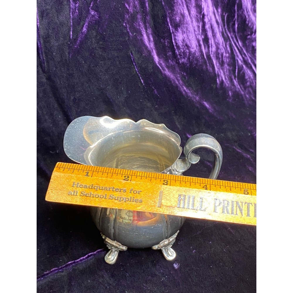Vintage Pitgrira Silver Plated Footed Creamer