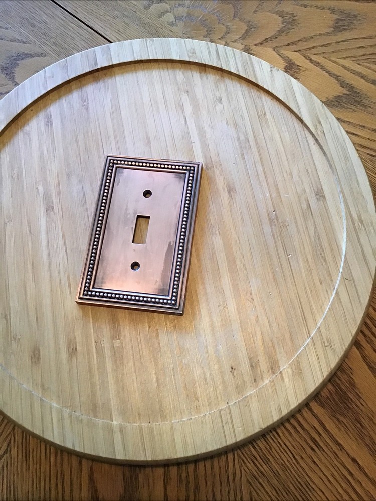 Lot (4) Vintage Copper Single Light Switch Plate Covers Make Offer!