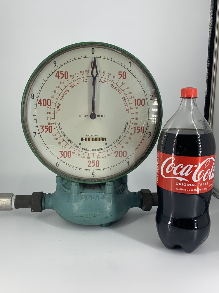 Industrial Neptune Trident Meter 1" Split Case Totalizing 11" Dial Face