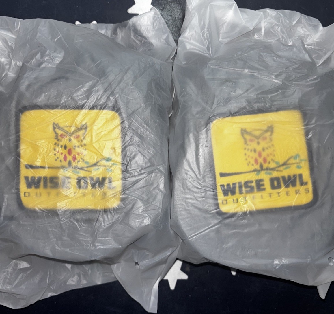 2 PACKS Wise Owl Talon Hammock Tree Black Grey Stitching 4 Straps & 4 Carabiners