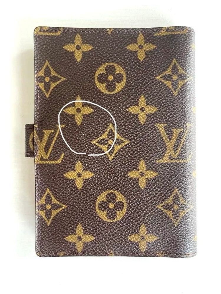 Louis Vuitton Monogram Notebook Cover Monogram Design Excellent Condition