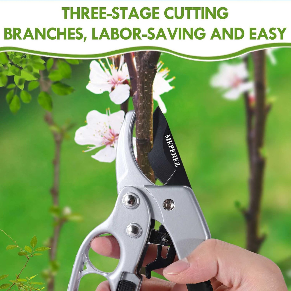 Ultra Sharp Germany Steel Pruning Shears - Cuts 3X Easier, Ergonomic Design