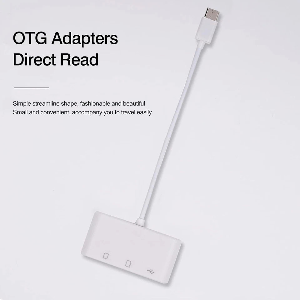 2 Pack SD Card Reader for Android, Micro SD Card to USB Adapter, USB C SD Card