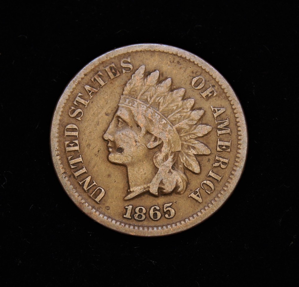 1865 Indian Head Cent  Fine