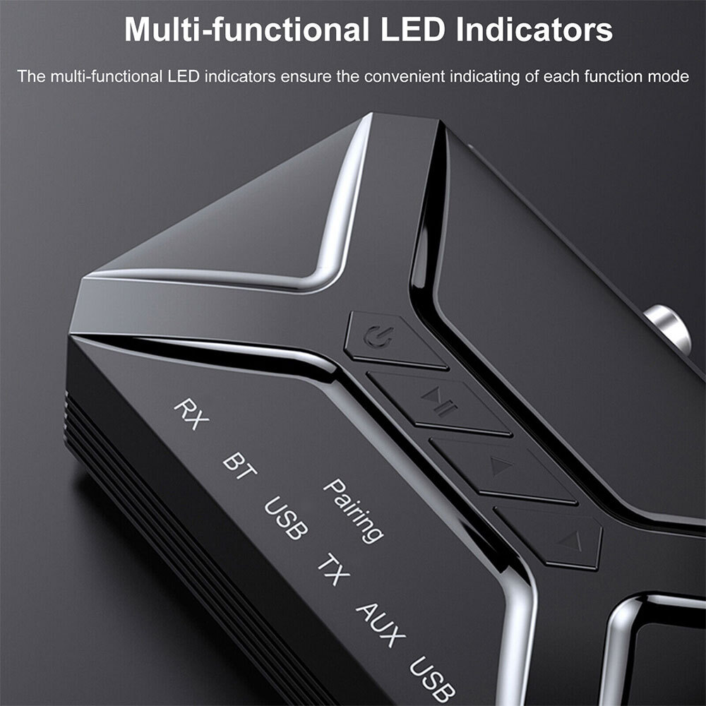 Bluetooth 5.1 Transmitter Receiver Long Range for TV Home Stereo Audio Adapter*