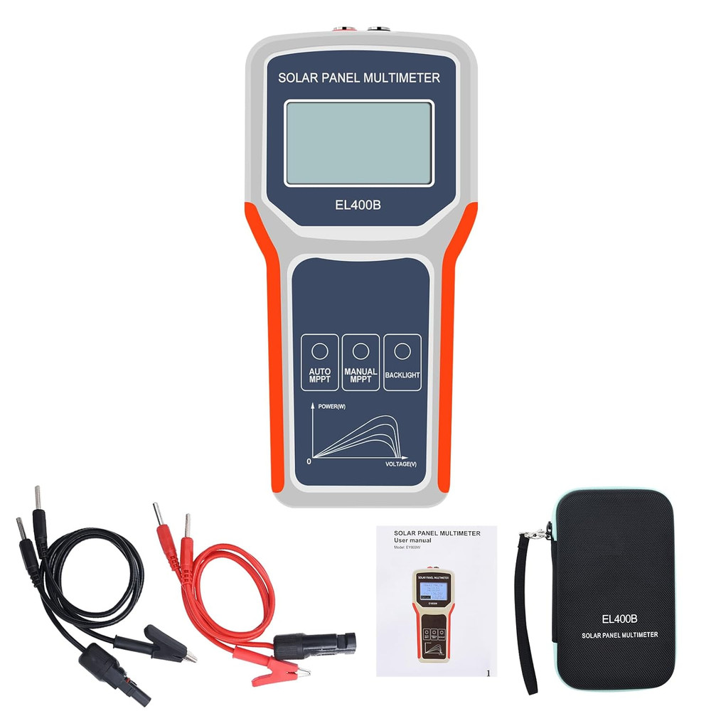 Smart MPPT Solar Panel Tester Multimeter - EL400B Power Meter Tool