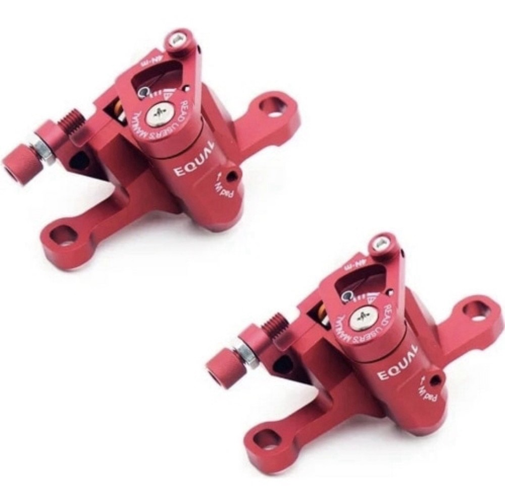 GROWTAC EQUAL Post Mount Mechanical Disc Brake Caliper Full Set Red