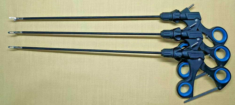 3pc Laparoscopic Bowel Grasper 5mmx330mm Endoscopy Reusable Instruments