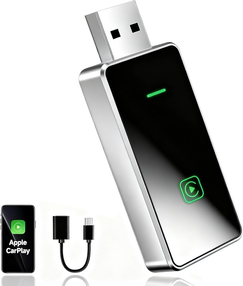 Tobyn Mini Wireless CarPlay Adapter for iPhone iOS 10+ – Convert Wired CarPlay
