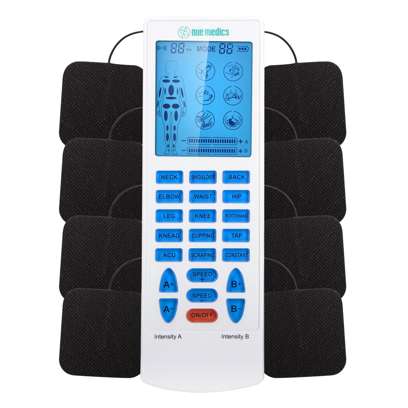 Tens Unit Muscle Stimulator Electro Pulse Massager Full Body 4 Channel Device