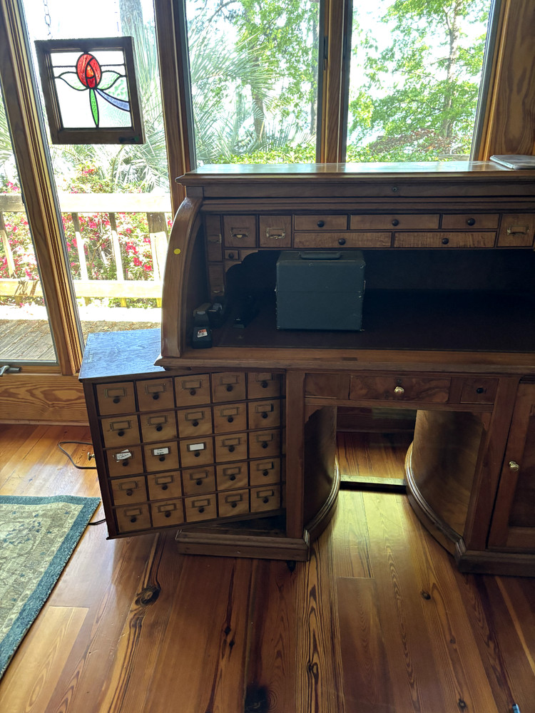 WOOTON DOUBLE ROTARY WALNUT DESK