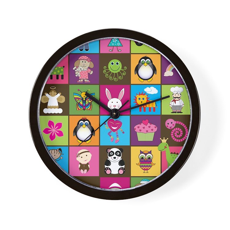 CafePress Patchworkcarttonblanket 10" Wall Clock (1009934070)
