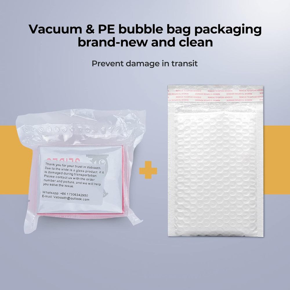 Rounded Edge Microscope Slides Kit, 50 Pcs Pre-Cleaned Blank Microscope Slides a