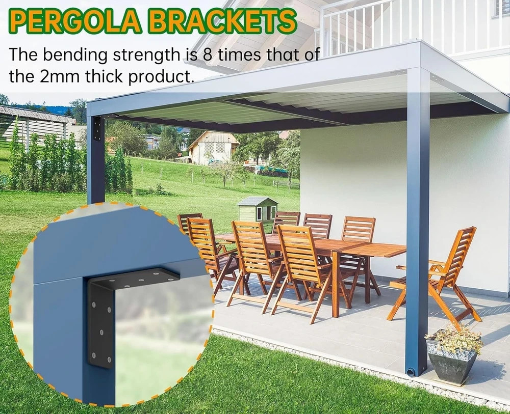 Essential 5x5 Inch Heavy Duty L Bracket Set - Perfect for DIY Projects