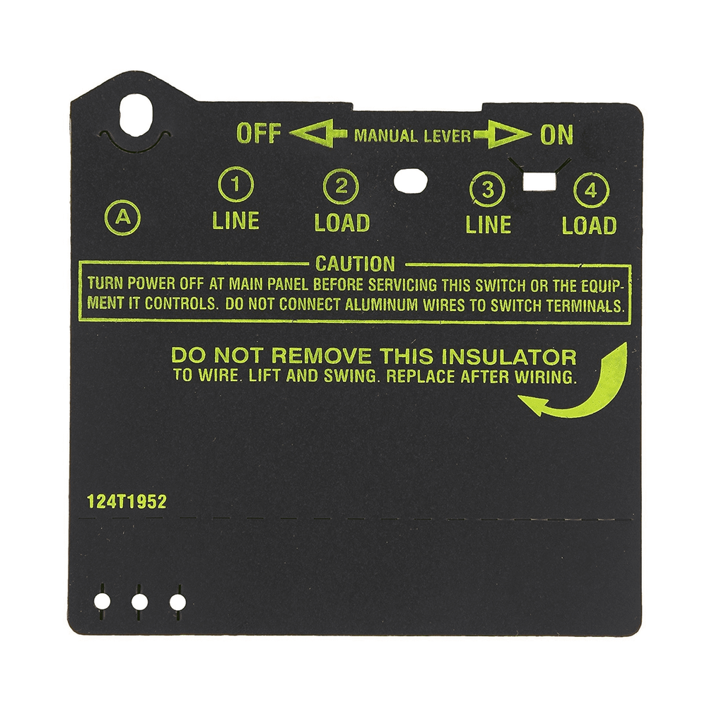 Intermatic Time Clock Wire Protector Insulator for T100 Timer Switches 124T1952