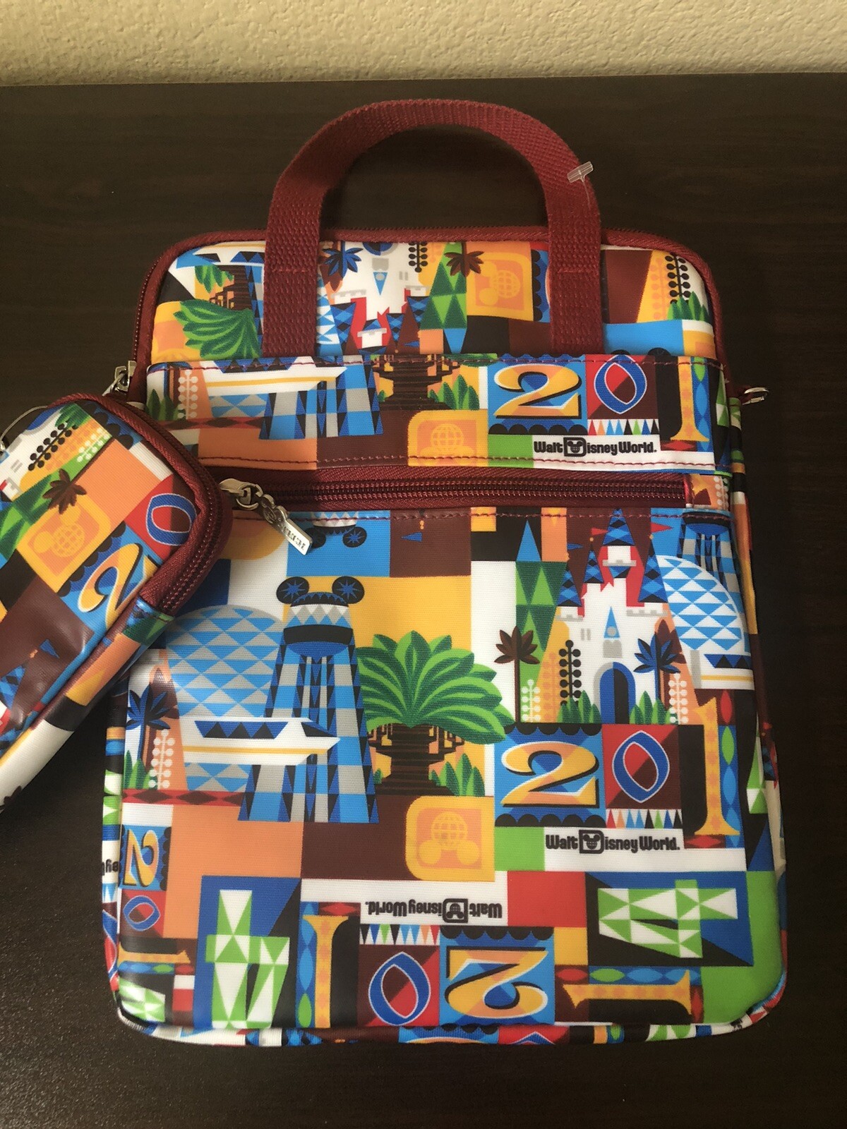 Walt Disney Parks Crossbody Padded Bag Tablet/Cell Phone Wristlet Set Mickey