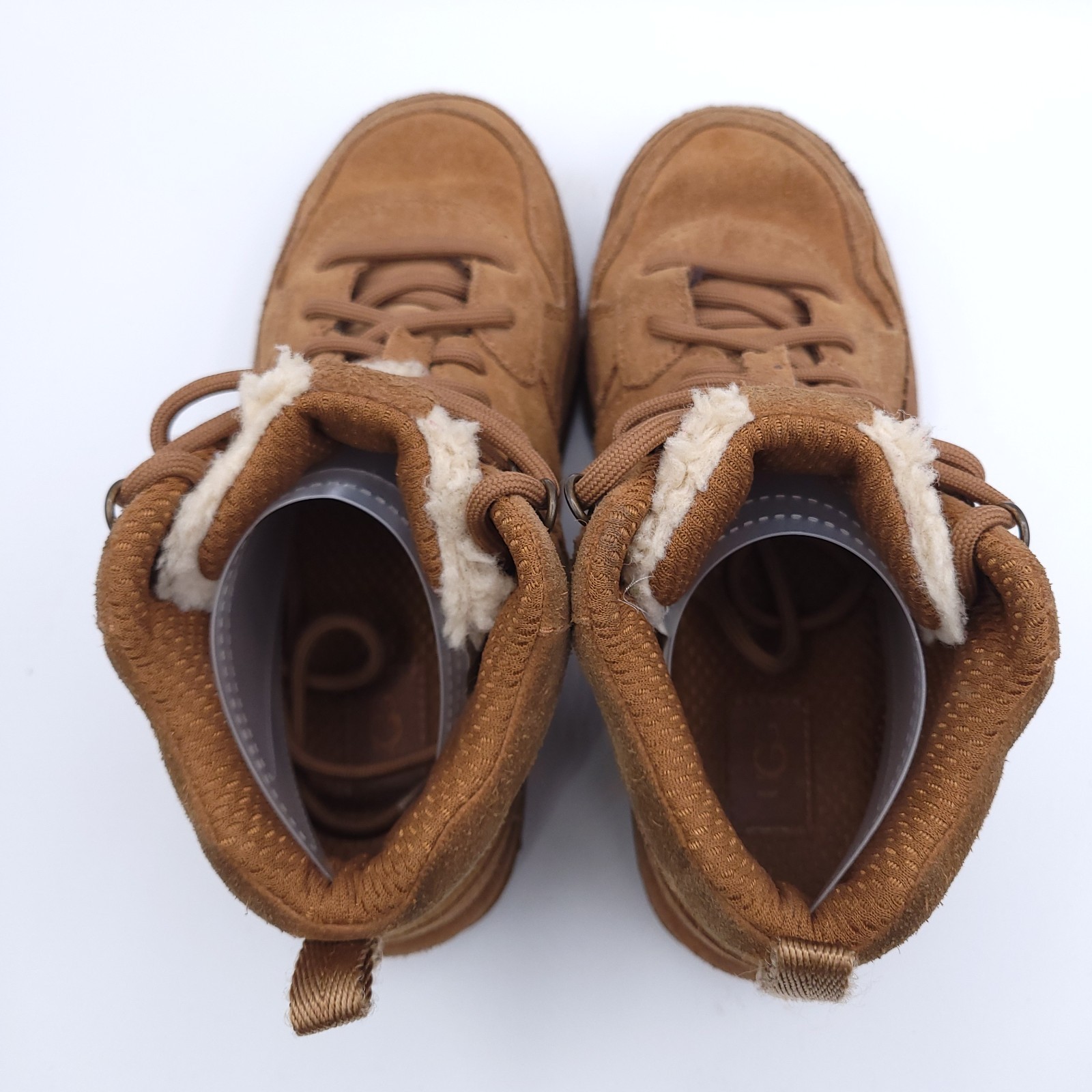 UGG Australia Highland Hi Heritage Boots Boys Size 2 Chestnut Brown Leather