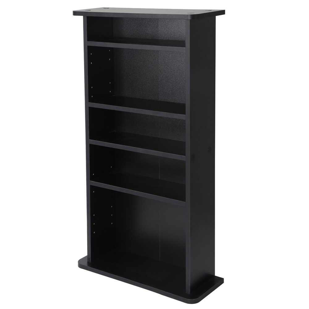 CD Media Storage Cabinet DVD Book Shelf Adjustable 5 Layers Customized Display