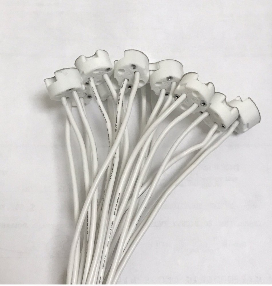 10 Pack Bioluz LED MR16 Socket, GU5.3 Socket, LED Halogen Lamp Ceramic Wire C...